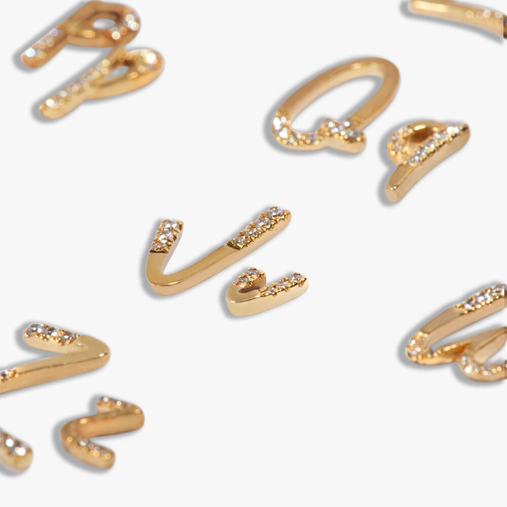 Chain Letters 18ct Yellow Gold Diamond Personalised Bracelet | Annoushka jewelley